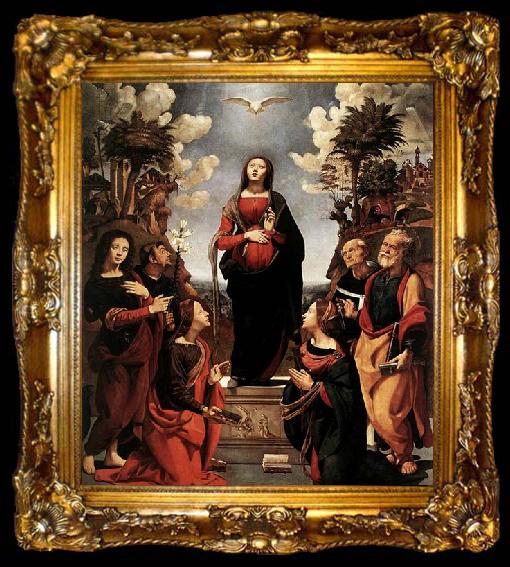 framed  Piero di Cosimo Immaculate Conception with Saints, ta009-2